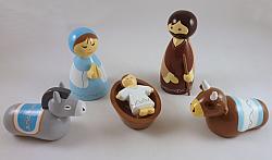 Wood Nativity Set - Holy Family