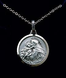 St Anthony medal - silver-plated medal