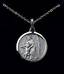 Guardian Angel medal - silver-plated medal