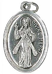 Divine Mercy medal - silver  x 12