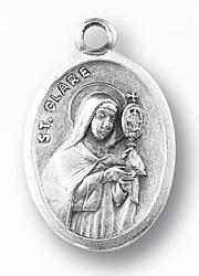 St Clare Oxidised Medal