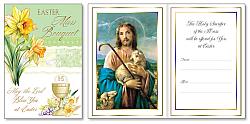 Deluxe Easter Mass Bouquet Card - Good Shepherd (Pack of 6)