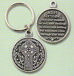 Irish Blessing Pewter Key Ring