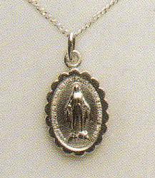 First Communion Miraculous medal  - silver