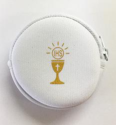 First Communion Rosary purse - white zipped