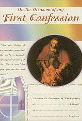 Confession Certificate - symbolic