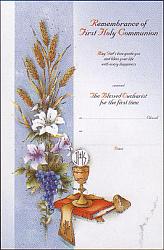 Communion Certificate - Blessed Eucharist