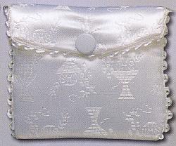 First Communion rosary purse - silk