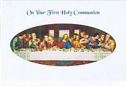 First Holy Communion Card - Last Supper Da Vinci