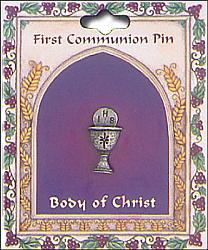 First Holy Communion chalice brooch/lapel pin