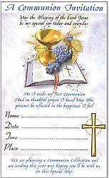 First Communion Invites - Symbolic