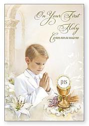 Boy Communion Card - On Your First Holy Communion