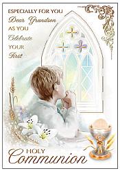 Grandson First Communion Card