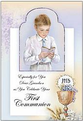 Grandson First Communion Card - Dear Grandson