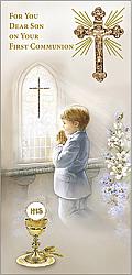 Dear Son First Communion Card with Cross