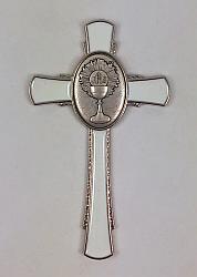 White Communion Enamelled Cross