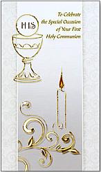 Symbolic First Communion Card - Candle/Chalice