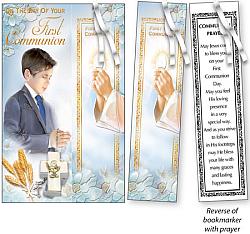 Boy First Communion Card with Bookmark