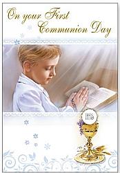 Boy Communion Card - On Your First Communion Day
