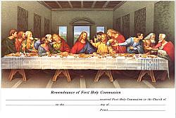 Communion Certificate - Last Supper