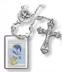 Confirmation Rosary Beads - Crystal