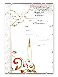 Confirmation Certificate - Dove