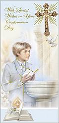 Confirmation Card with Cross - Boy