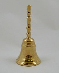 Plain brass hand bell - 12 cm