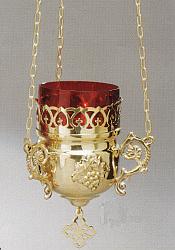Large Brass Hanging Lamp Sanctuary Lamp
