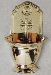 Brass holy water font - 16 cm