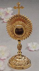 Reliquary - Round - Gold Plated - 17 cm