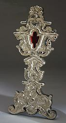 Nickel-plated/wood Reliquary - 40 cm