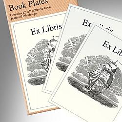 Traditional Book Plate - Ship x 12