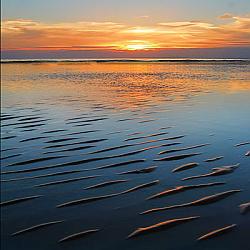 Greetings card - Rippled Sunset