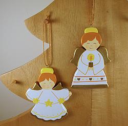 Angel Christmas Decorations - Set of two