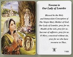 Lourdes Prayer Card with Gold Foil Medal