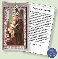 St Anthony Picture Medal with Prayer Card