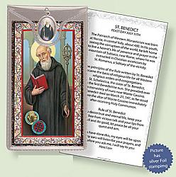 St Benedict Picture Medal with Prayer Card