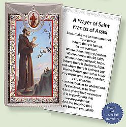 St Francis Picture Medal with Prayer Card