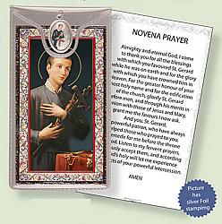 St Gerard Picture Medal with Prayer Card