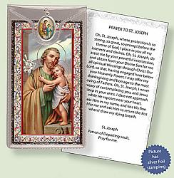 St Joseph Picture Medal with Prayer Card