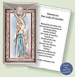 Lourdes Picture Medal with Prayer Card