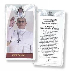 Pope Francis Picture Medal with Prayer Card