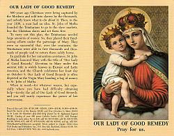 Prayer Card: Our Lady of Good Remedy x 10