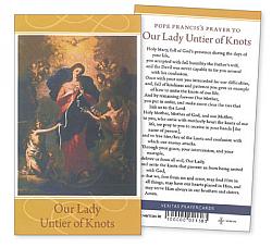 Our Lady Untier of Knots Prayer Card