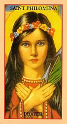 Prayer Card: St Philomena x 10