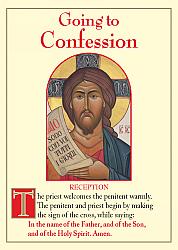 Going to Confession Folding Prayer Card
