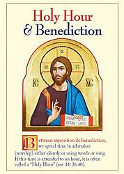 Holy Hour and Benediction Folding Prayer Card