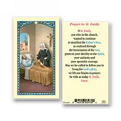 St Emily Laminated Prayer Card