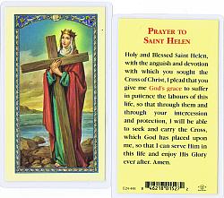 St Helen Laminated Prayer Card